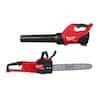 Milwaukee M18 FUEL 120 MPH 500 CFM 18V Brushless Cordless Battery Powered Handheld Blower w/ 16 in. Chainsaw (2-Tool)