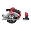 Milwaukee M12 FUEL 12V Lithium-Ion Brushless 5-3/8" Cordless Circular Saw w/ M12 12V XC High Output 5.0 Ah Battery Pack