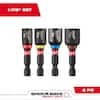 4-Piece Milwaukee SHOCKWAVE Impact Duty 1-7/8 in. Alloy Steel Magnetic Nut Driver Set