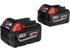 2-Pack Milwaukee 48-11-1852 M18 REDLITHIUM XC 5 Ah Lithium-Ion Extended Capacity Battery