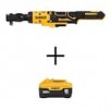 DEWALT ATOMIC 20V MAX 3/8 in. Cordless Ratchet with 6.0Ah Battery Pack