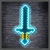 Minecraft Diamond RGB Sword Novelty Wall Light Neon (Open Box)