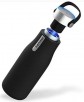 20oz PHILIPS Water GoZero UV Self-Cleaning Smart Water Bottle (Vacuum Stainless Steel, Black)