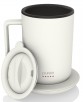 Tzumi Puree Warming Coffee Mug, 12 oz. Stainless Steel Coffee Mug with Mug Warmer Coaster and Lid