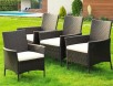 IDZO Wicker Dining Chairs Set of 4 (24.5" D x 25.75" W x 34.5" H, Multi-Brown)