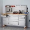 72" TRINITY PRO Stainless Steel Workbench with Pegboard