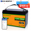 ECO-WORTHY 1920Wh 12V 150Ah LiFePO4 Lithium Battery Bluetooth For RV