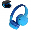 Belkin SoundForm Mini Wireless Bluetooth Headphones for Kids w/ Case (Blue)