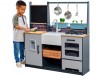 KidKraft Wooden Farm to Table Play Kitchen with Lights & Sounds, Ice Maker & Accessories