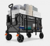 Homgava 140L Collapsible Folding Wagon Cart with 350LBS Resting Weight Capacity (Grey)