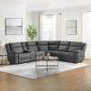 Costco Members: Zakary 6-piece Fabric Power Reclining Sectional With Power Headrests (Dark Gray)