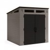Suncast 7-ft x 7-ft Modernist Gray Lean-to Resin Storage Shed (Floor Included)