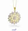 10K Gold Two-Tone Snowflake Pendant w/Chain