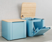 Everest Sidekick Compact Storage Bench (Blue)