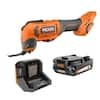 Ridgid 18V Cordless Oscillating Multi-Tool Kit with (2) 2.0 Ah Batteries and Charger