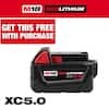Milwaukee M18 18-Volt 5.0 Ah Lithium-Ion XC Extended Capacity Battery Pack