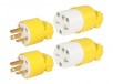MaxWorks 50541 4 pc. Yellow Replacement Plug and Socket Set 6-20P and NEMA 6-20R, 250V, 20A