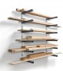 6-Tier BORA Wood Organizer and Lumber Storage Metal Rack (White & Gray)