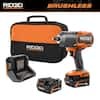 RIDGID 18V Brushless Cordless 4-Mode 1/2 in. High-Torque Impact Wrench Kit w/ (2) 4.0 Ah Lithium-Ion Batteries & Charger