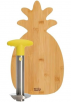 2-Piece Tasty Pineapple Slicer & Bamboo Board Set