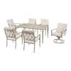 7-Piece Hampton Bay Rosehill Mushroon Steel Outdoor Patio Dining Set