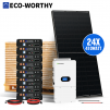 ECO-WORTHY 9840W Solar Panel +10KW GroWatt inverter & 40KWh Lithium Battery (V3)