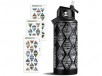32-Oz National Parks Insulated Water Bottle with Stickers, Leakproof, BPA-Free (Black or White)