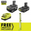 RYOBI ONE+ 18V Cordless LED Workbench Light w/ 4Ah Battery + 2Ah Battery & Charger (PCL667K2SB)