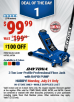Harbor Freight 7 Days of Deals In Store: Daytona 3 Ton Low-Profile Professional Floor Jack w/ Rapid Pump (7/21 Only)