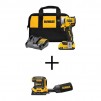 DEWALT ATOMIC 20V MAX Lithium-Ion Brushless Cordless Compact 1/4" Impact Driver &1/4 Sheet Sander w/2Ah Battery &Charger