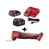 Milwaukee M18 18V Lithium-Ion Cordless 5 in. Random Orbit Sander with (1) 5.0 Ah, (1) 2.0 Ah Battery