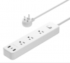 AmazonBasics 5FT 3 Outlet 3 USB Port Power Strip Extension Cord (1 USB-C and 2 USB-A)