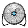 12" Tornado  3-Speed High Velocity Industrial Metal Floor Fan in Black with 6 ft. Cord