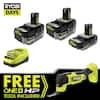 RYOBI ONE+ 18V Starter Kit w/ 2x 4.0Ah Batteries, 2.0Ah Battery & Charger + Free Bonus Tool