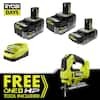 RYOBI ONE+ HP 18V Brushless Cordless Jig Saw Kit w/ (2) 4.0 Ah Batteries, 2.0 Ah Battery & Charger