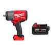 Milwaukee M18 FUEL 18V Lithium-Ion Brushless Cordless 1/2 in. Impact Wrench with Friction Ring w/XC 5.0 Ah Battery