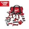 9-Tool  Milwaukee M18 18-Volt Lithium-Ion Cordless Combo Kit with 2-Batteries, Charger and Tool Bag
