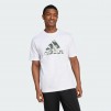 adidas men Camo Badge of Sport Graphic Tee (white)