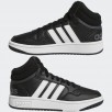 adidas Kids Hoops Mid Shoes (Core Black/Cloud White/Grey Six)