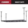 Husky 97.5 in. W x 43.75 in. H x 32 in. D Adjustable Height Metal Heavy-Duty Overhead Garage Storage Rack (Black, YMMV)