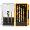 14-Piece DEWALT Assorted x Titanium nitride coated HSS Jobber length Twist Drill Bit Set