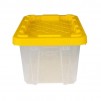 HDX Tough Storage Tote with Yellow Lid  (2 Colors)  for 6.5-Quart $2.5 or 27-Gallon $7.98