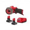 Milwaukee M12 FUEL 12V Lithium-Ion Brushless Cordless 3" Cut Off Saw w/M12 XC 5.0 Ah Battery(2-Pk) Starter Kit & Charger