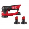 Milwaukee M12 FUEL 12V Lithium-Ion Brushless Cordless 3 in. Random Orbital Detail Sander with 2x 3.0 Ah Battery