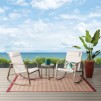 3-Piece Mainstays Dashwood Steel Outdoor Rocker Chat Set, Cream