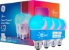 4-Pack GE - Cync A19 Smart LED Bulb Matter Compatible - Color Changing - Full Color