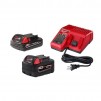 Milwaukee M18 18-Volt Lithium-Ion Starter Kit with One 5.0 Ah and One 2.0 Ah Battery and Charger