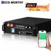 ECO-WORTHY 5.12kWh 48V 100AH Server Rack LiFePO4 Lithium Battery 3U Size V3