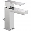 Delta Modern Single Hole Bathroom Faucet with Drain Assembly, Single Handle (Chrome)
