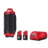 Milwaukee M12 12-Volt Lithium-Ion Cordless Bluetooth Jobsite Speaker with (2)2.0 Ah Batteries & Charger